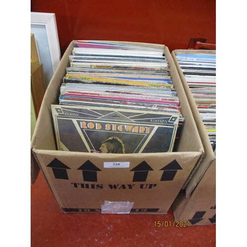 328 - An accumulation of LP records and singles