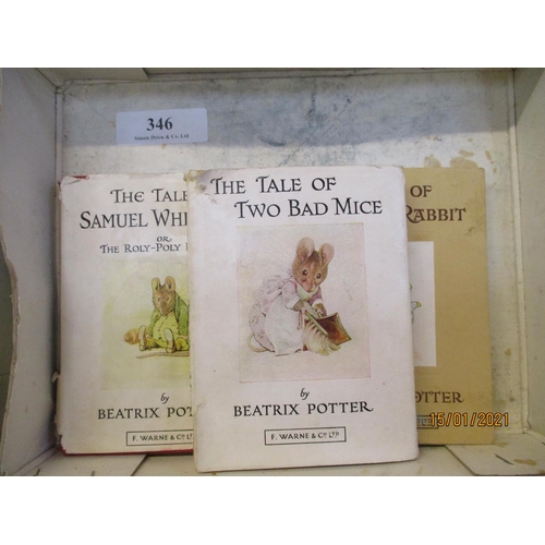 346 - A series of F. Warne & Co. Limited Beatrix Potter books together with four Royal Doulton Bunnykins p... 