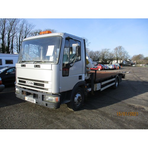 19 - A 1996 Iveco Ford 7.5 tonne beaver tail recovery vehicle fitted a Hiab hydraulic crane - diesel (man... 