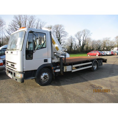 19 - A 1996 Iveco Ford 7.5 tonne beaver tail recovery vehicle fitted a Hiab hydraulic crane - diesel (man... 