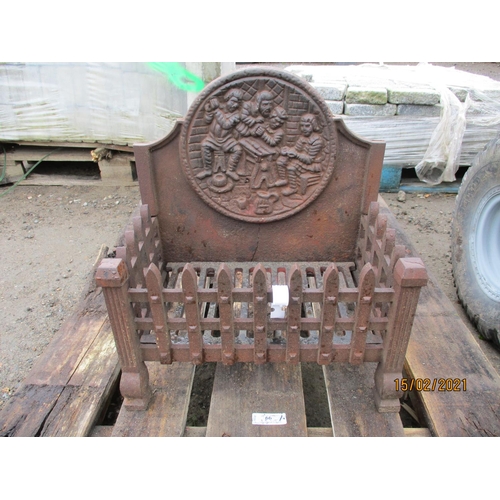 66 - A cast iron fire basket