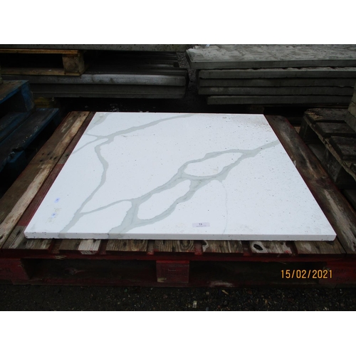 73 - A white marble slab