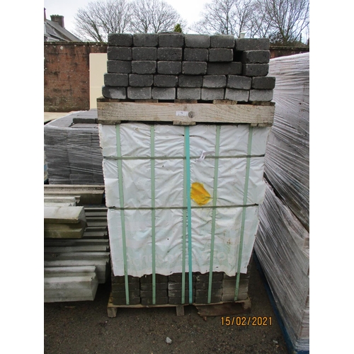 76 - One and a half pallets of grey coloured brick pavers