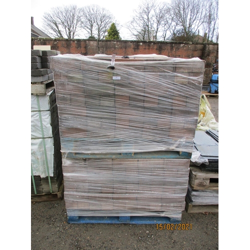 77 - Two pallets of rectangular brick pavers