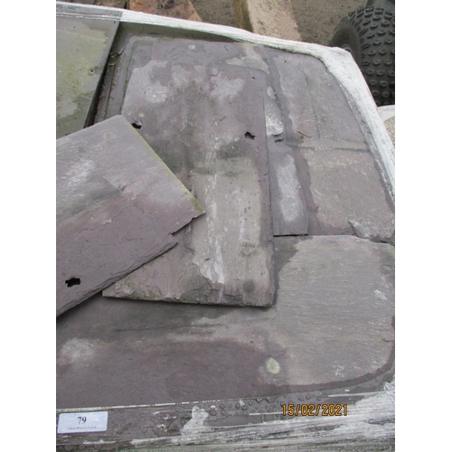 79 - A quantity of Welsh slate and other roofing slate