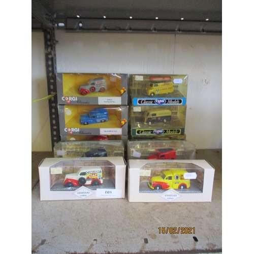 105 - A collection of ten Corgi Classics model commercial vehicles