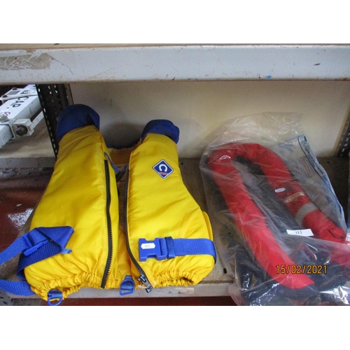 112 - Five assorted life jackets