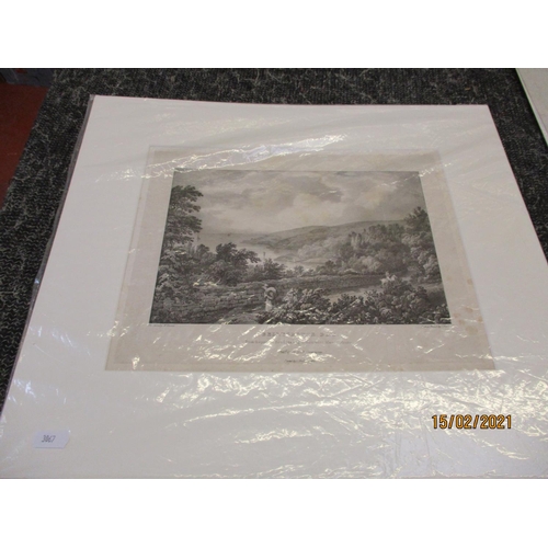 216 - A set of four mounted lithographs pertaining to various views of Jersey