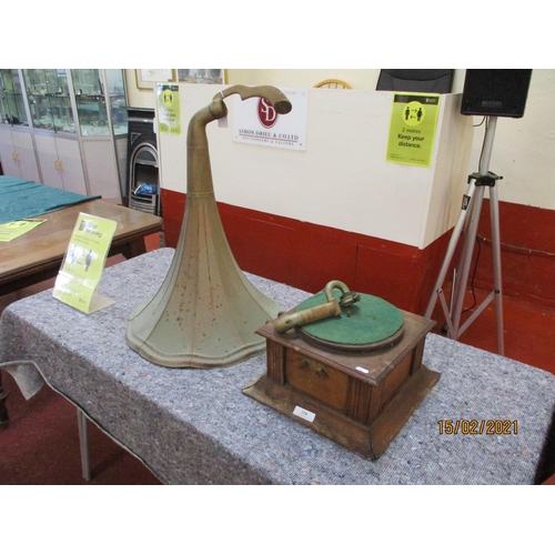 218 - A vintage horn gramophone