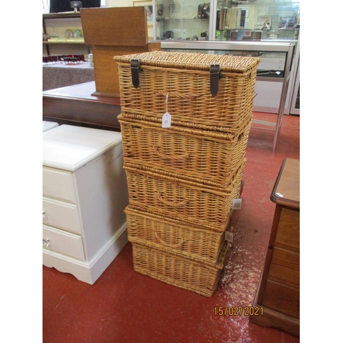 233 - Five wicker hampers