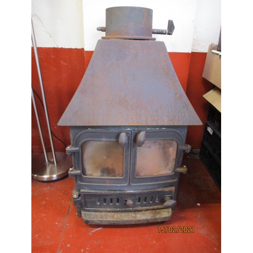 350 - A cast iron multi fuel stove