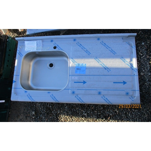 47 - A stainless steel sink and drainer (new)