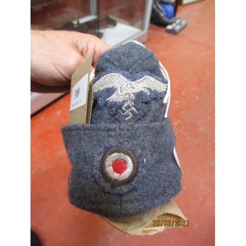 389 - A World War II Luftwaffe side cap