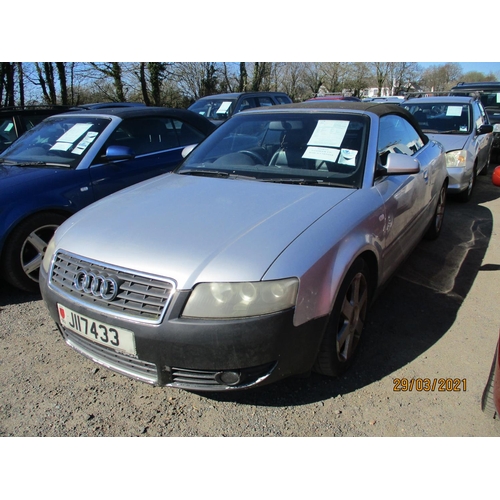 24 - A 2002 Audi A4 3.0 Sport convertible (automatic) J117433, odometer reading 49,008 miles