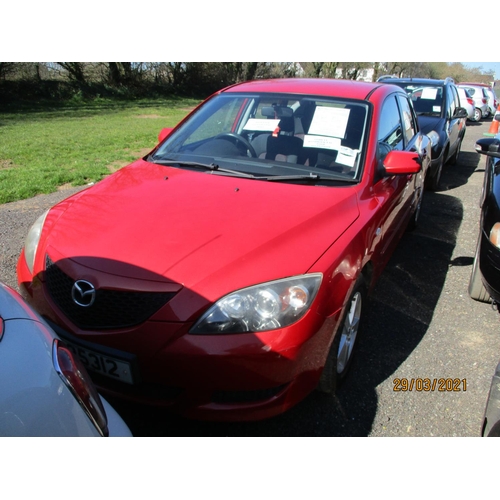 6 - A 2007 Mazda 3 1.6 five door hatchback (manual) J25312, odometer reading 75,662 miles