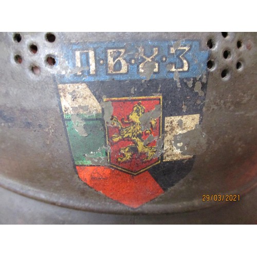 388 - A World War II German Luftshultz helmet reissued to Bulgarian Army in World War II