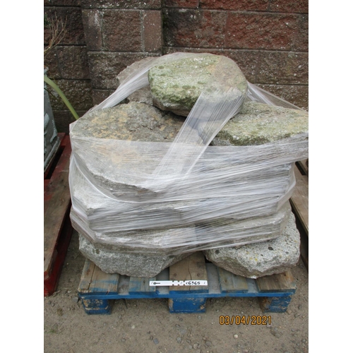 37 - A quantity of granite circular stepping stones