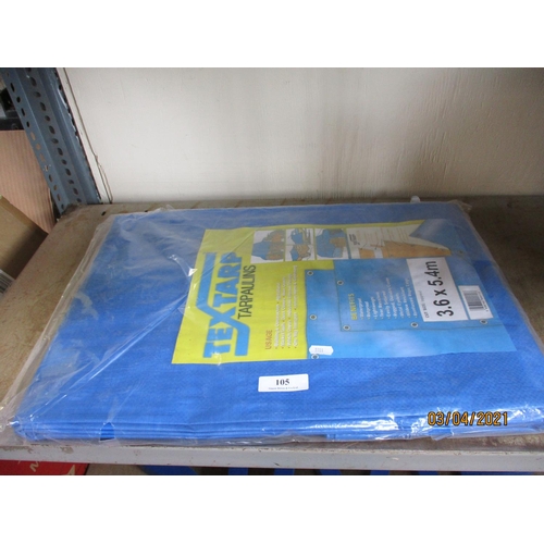 105 - A Textarp tarpaulin 3.6m x 5.4m - new