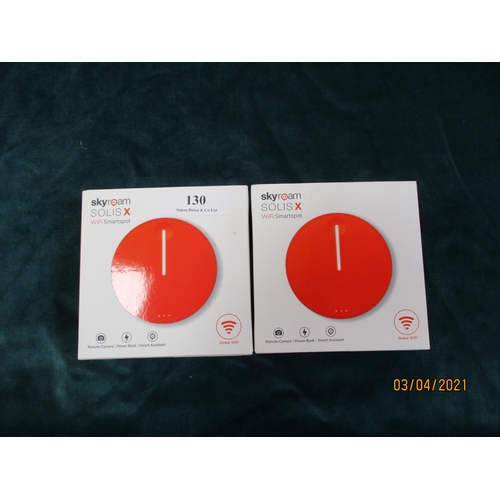 130 - Two Skyroam Solis X wi-fi smart spots  - Customs seized items