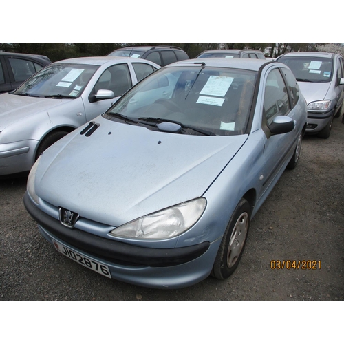 8 - A 2003 Peugeot 206 Look 1.1 three door hatchback (manual) J102876, odometer reading 53,774 miles