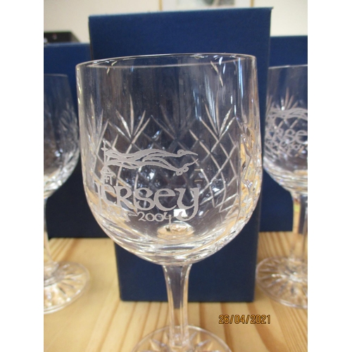 322 - A range of wine glasses inscribed 