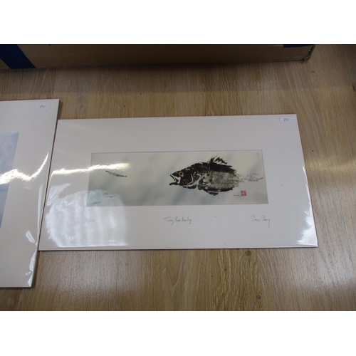 252 - Three Gyotaku limited edition prints of fish signed and numbered