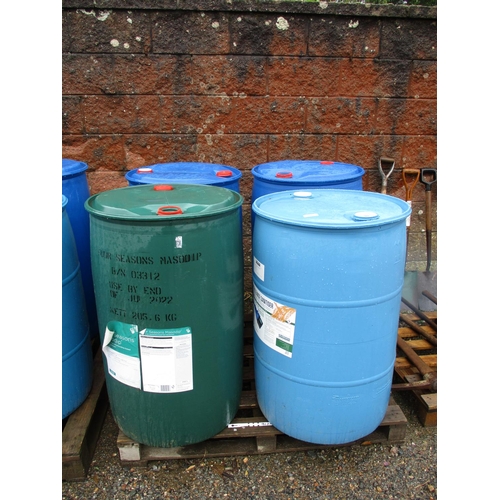 38 - Four plastic 205 litre barrels