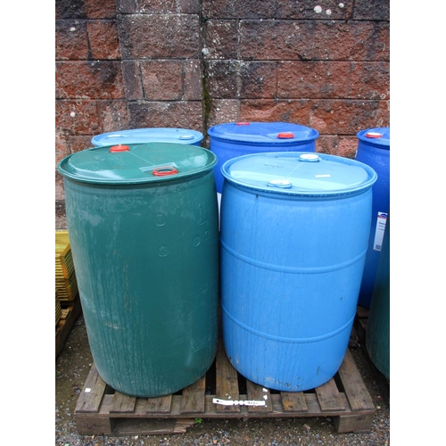 39 - Four plastic 205 litre barrels