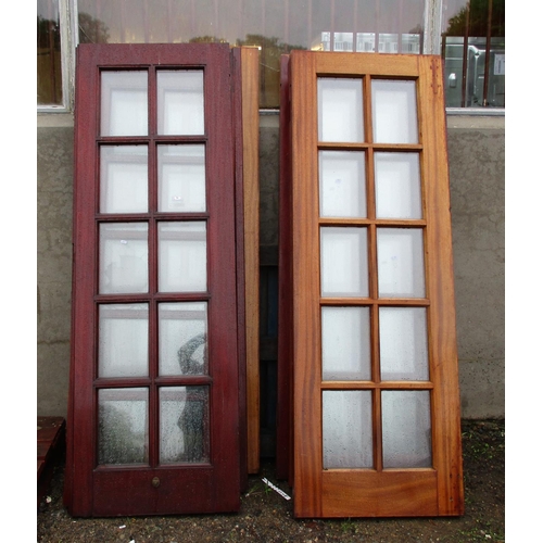 56 - A quantity of glazed mahogany doors