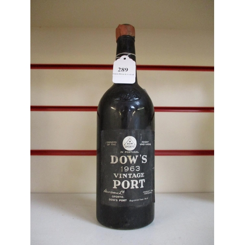 289 - A bottle of Dow's 1963 vintage Port