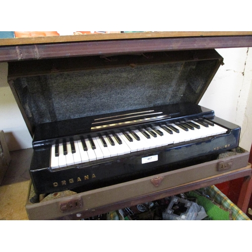 407 - A vintage Hohner Organa electric organ in original fitted case