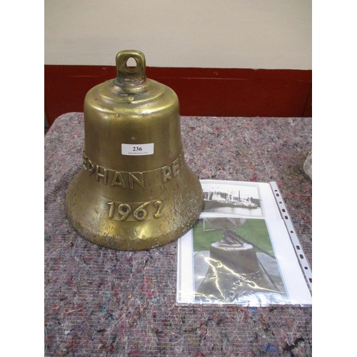 236 - A bronze ship's bell inscribed 