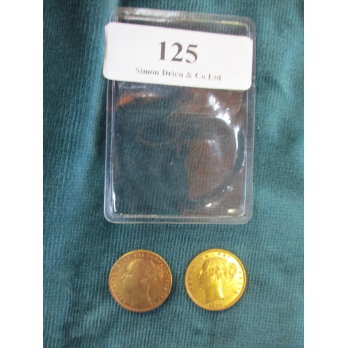 125 - Two Victorian gold sovereigns