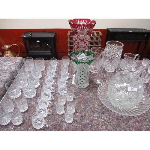 277 - A quantity of crystal glass ware