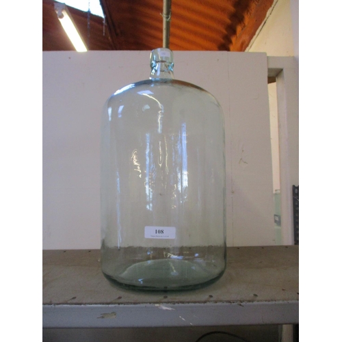 108 - A large vintage glass demi john