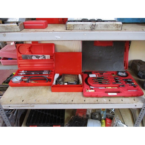 115 - Three compression testing kits by Snap On and Sealey - Viscounts sale