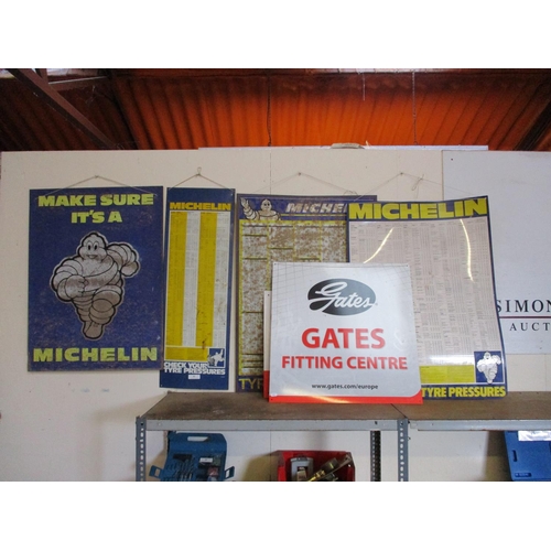 95 - Assorted vintage Michelin and other garage wall signs - Viscounts sale