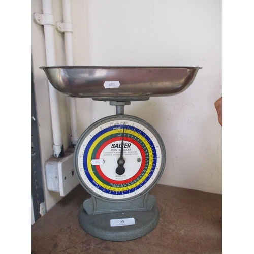 95 - A vintage Salter coin checker
