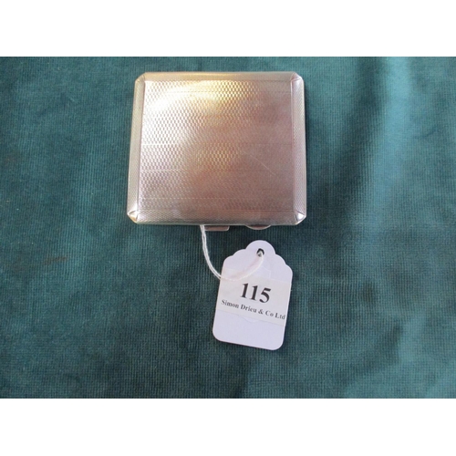 115 - A silver gilt engine turned cigarette case Chester 1903