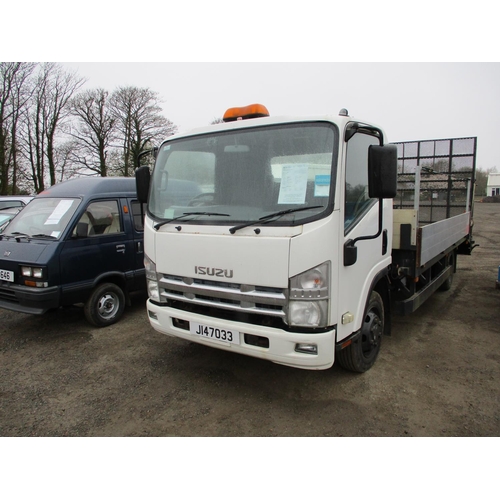 16 - A 2011 Isuzu Forward N75.190 beaver tail flatbed lorry (diesel/manual) J147033, odometer reading 49,... 