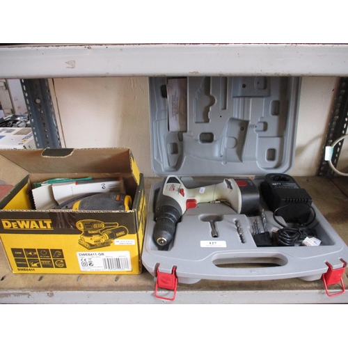 127 - A DeWalt orbital saw together with a Precision Pro battery hammer drill