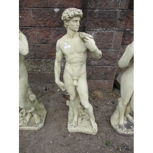 46 - A reconstituted stone statue of David