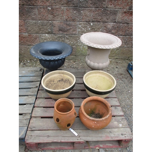 56 - Six assorted plant pots