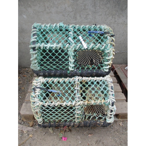 68 - Three parlour lobster pots