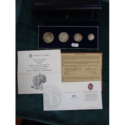 155 - A set of Jersey silver coins