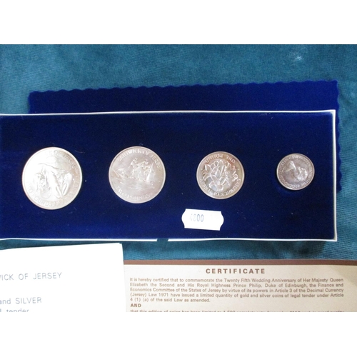 155 - A set of Jersey silver coins