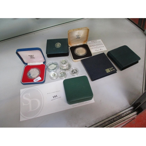 181 - A collection of silver proof coinage