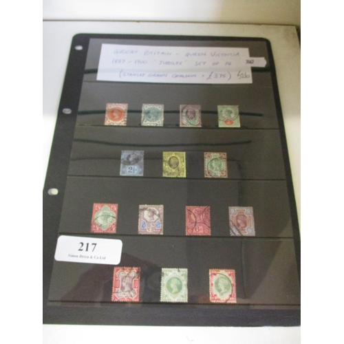 217 - Fourteen Queen Victoria stamps