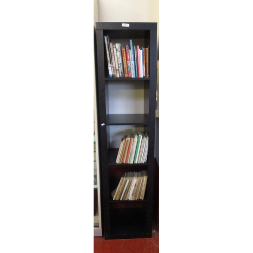 223 - A contemporary open cube shelf unit finished in black