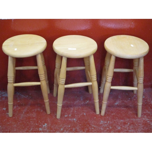 233 - Three wooden stools